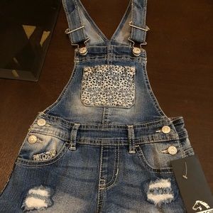 Jordache Girls Shortalls Size XS 4-5 NWT